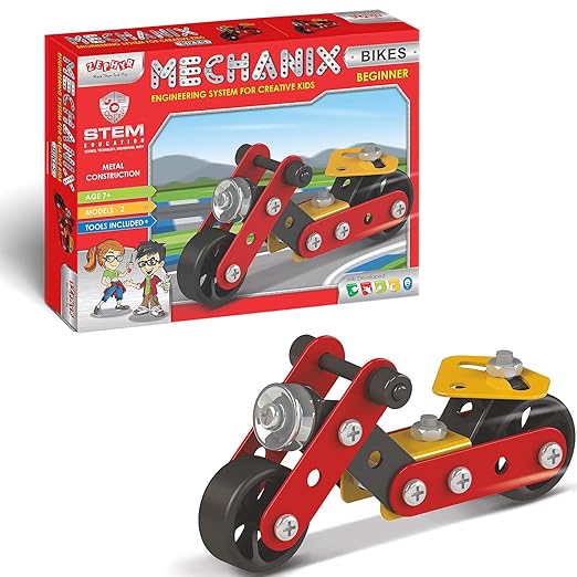 Mechanix Beginner STEM Toy| Bikes, Bulldozer, Giant Wheel