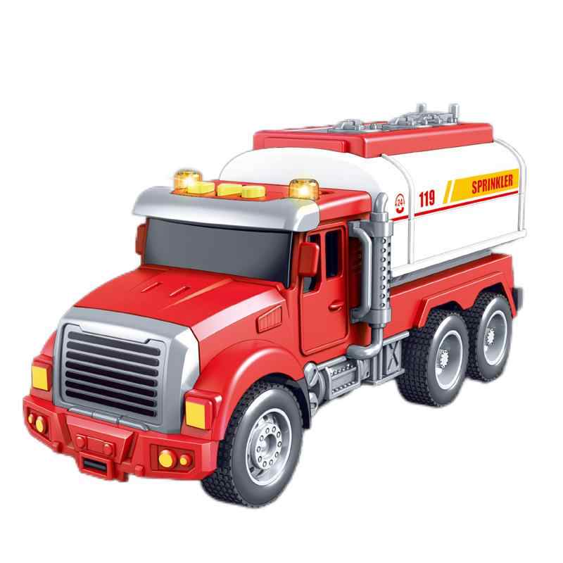 Diecast Music & Light-Activated Fire Truck Emergency Vehicle