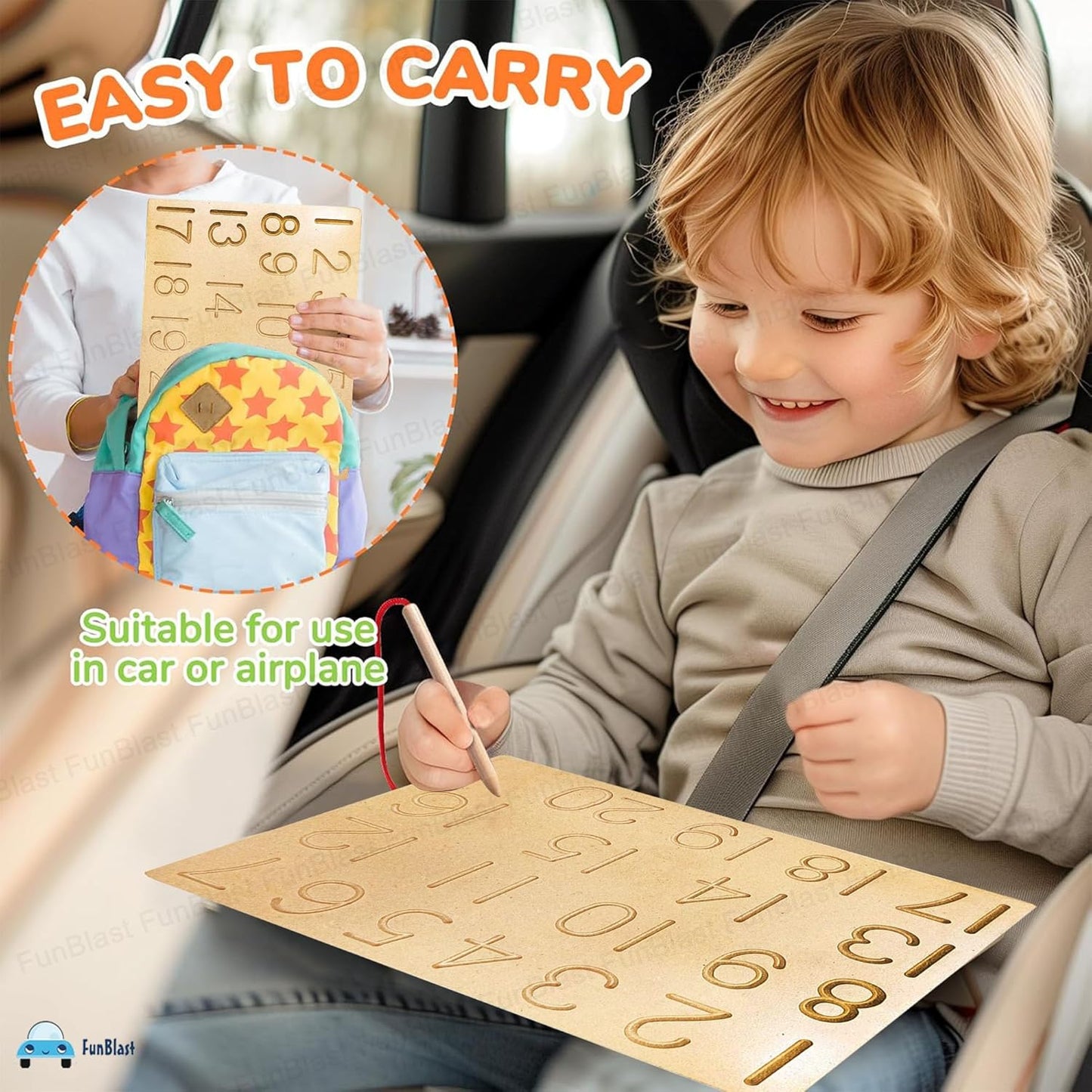 Educational Tracing Wooden Board for Kids and Learning Slates for Children