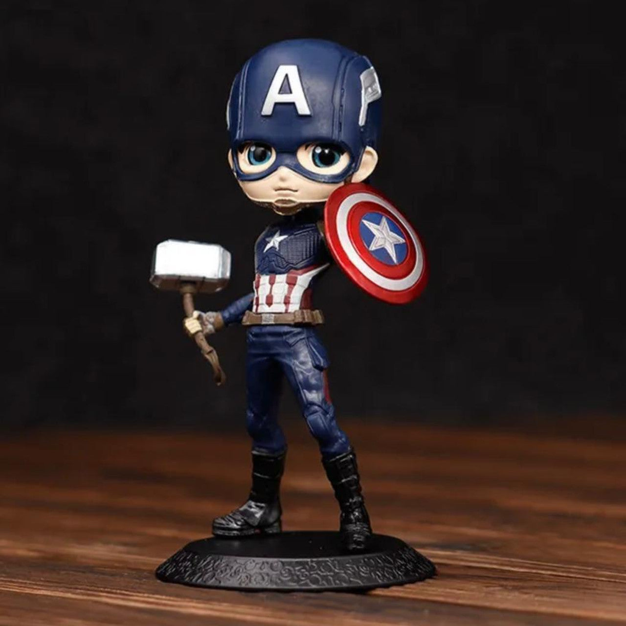 Captain America Q Posket – 15 cm | Movable Head | Limited Edition Collectible