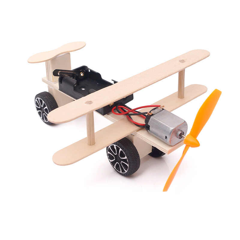 DIY Electric Aircraft Glider Kit with Double Lantern – STEM Science Experiment Toy for Kids