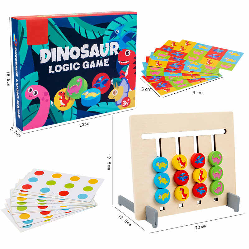 Montessori Sorting & Stacking Toys – Double-Sided Matching Game for Toddlers – Educational Wooden Toy