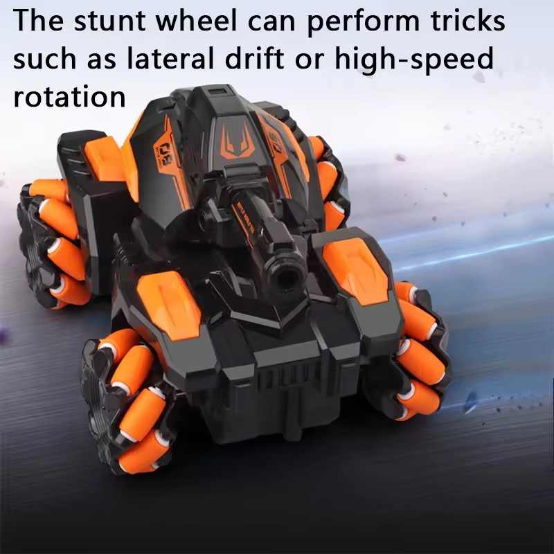 Remote Control Water Bomb Tank | RC Off-Road Stunt Car with 360° Rotation & Sensing Mode