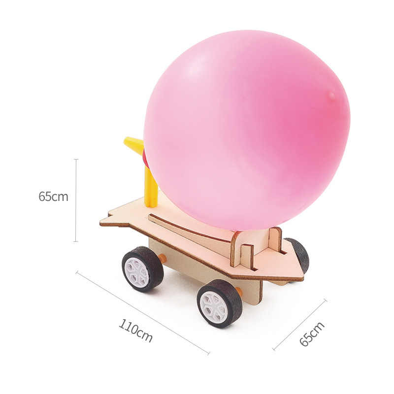 DIY Balloon-Powered Car Kit – STEM Physics Experiment Toy for Kids