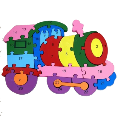 Alphabet and Number Wooden Jigsaw Puzzle (5 Variations)