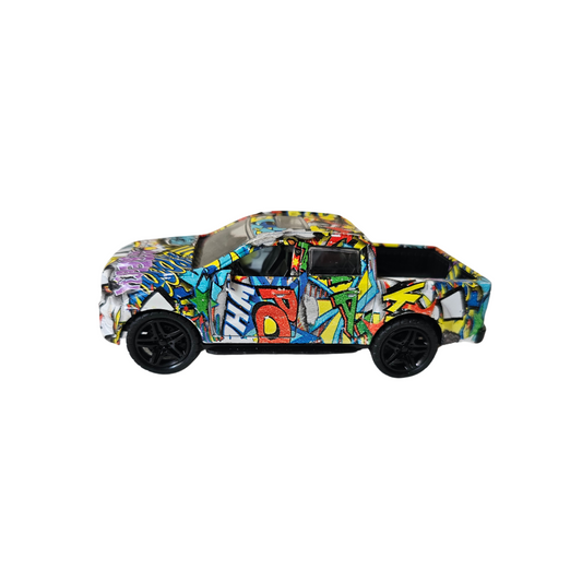 Die-Cast Graffiti Racing Car Toy for Kids – Pull Back Action