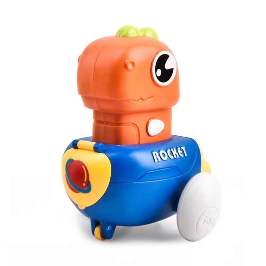 Press and Go | Dinosaur Press & Go Racing Toy Cars | With Whistle and Storage